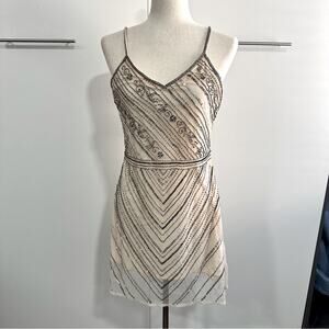 Beaded Mini Dress | Glam Club Wedding Party Boho